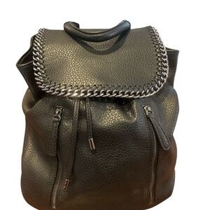 Expressions NYC BLK Vegan Leather Backpack Purse